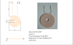 high power charging coils design